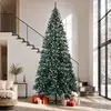 Image de Arbre de Noël artificiel, 500 cm, en PVC et en acier, de couleur verte et blanche