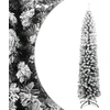 Image de Sapin de Noël artificiel mince flocon de neige vert 240 cm PVC