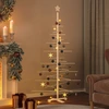 Image de Arbre de Noël en bois pour décoration 180 cm bois massif de pin