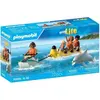 Image de PLAYMOBIL Scooter des Mers, Banane Tractée, 4 Personnages, My Life Vacances a la Plage, 22 Pièces, Dauphin