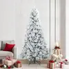 Image de Sapin de Noël artificiel à branches pliantes, duveteux de neige