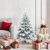 Image de Sapin de Noël artificiel à branches pliantes, duveteux de neige