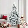 Image de Sapin de Noël artificiel à branches pliantes, duveteux de neige