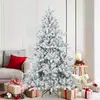 Image de Sapin de Noël artificiel à branches pliantes, duveteux de neige