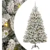 Image de Sapin de Noël artificiel Vert et blanc 240 cm PVC et métal