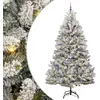 Image de Sapin de Noël artificiel Vert et blanc 240 cm PVC et métal