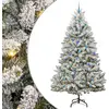 Image de Sapin de Noël artificiel Vert et blanc 240 cm PVC et métal