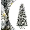 Image de Sapin de Noël artificiel avec 300 LED avec support Blanc 240 cm