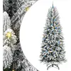 Image de Sapin de Noël artificiel avec 300 LED avec support Blanc 240 cm
