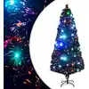 Image de Arbre de Noël pré-éclairé avec support et LED 210 cm fibre optique