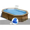 Image de Kit Piscine Bois Gré Vermela 6,72 X 4,72 X 1,46 M + Bâche À Bulles