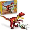 Image de LEGO Creator 3-en-1 Le Dinosaure Féroce, Jeu de Construction, 8 ans et Plus