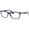 Image de Ray - Ban Unisex Ray - Ban RX7047 8100 Montures optiques Injecté Bleu Transparent Carré Normale