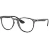 Image de Ray - Ban Femme Ray - Ban RX7046 ERIKA 8140 Montures optiques Injecté Gris Transparent Ronde Normale