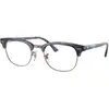 Image de Ray - Ban Unisex Ray - Ban RX5154 CLUBMASTER 8374 Montures optiques Acétate Bleu Transparent Carré Normale