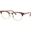 Image de Ray - Ban Unisex Ray - Ban RX5154 CLUBMASTER 8375 Montures optiques Acétate Tortue Transparent Carré Normale