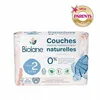 Image de BIOLANE Couches naturelles zéro fuites 12h taille 2 - 3à6kg x28 couches