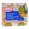 Image de BABYBIO Repas du soir - Petit pot Pates épinard et fromage de chèvre dès 8mois Bio 2x200g
