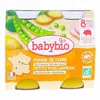 Image de BABYBIO Repas du Midi - Petits pots Pomme de terre, Petits Pois et Jambon 2x200g dès 8mois