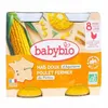 Image de BABYBIO Repas du Midi - Petits pots Maïs doux et poulet dès 8 mois 2x200g