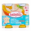 Image de BABYBIO Repas du Midi - Petits pots carotte, potimarron, truite dès 8 mois 2x200g