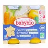 Image de BABYBIO Repas du Soir - Petits pots Carottes, courges butternut et riz, dès 6 mois 2x200g