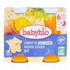 Image de BABYBIO Repas du Soir - Petits pots carottes, patate douce, blé dès 6 mois 2x200g