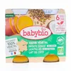 Image de BABYBIO Végétal - Hachis Végétal Patate Douce Lentilles Lait de Coco +6 Mois Bio Pots 2x200 g