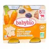 Image de BABYBIO Repas du Midi - Petits pots Carotte, Pruneau, Boeuf 2x200g dès 8 mois