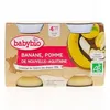 Image de BABYBIO Fruits - Petits pots Banane, Pomme 2x130g dès 4 mois