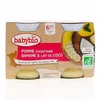 Image de BABYBIO Fruits - Petits pots Pomme d'Aquitaine, Banane & Lait de coco 2x130g dès 6 mois