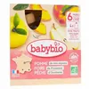 Image de BABYBIO Fruits - Gourdes pomme, poire, pêche dès 6 mois 4x90g