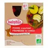 Image de BABYBIO Fruits - Gourdes Pomme de provence et Framboise 4x90g dés 6 mois