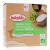 Image de BABYBIO Desserts végétaux - Brassé coco kiwi banane bio +6mois 4x85g