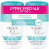 Image de VICHY Déodorant traitement anti-transpirant 48h anti-traces blanches & jaunes lot de 2 roll'ons x 50ml