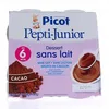 Image de PICOT Pepti-Junior Crème dessert sans lait saveur cacao 4x100g