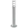 Image de Borne D'Extérieur Ges012 - Lampadaire En Aluminium Gris Avec Diffuseur Verre Satiné, Raccordement E27 Ip54 - Gealuce