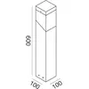 Image de Borne D'Éclairage D'Extérieur Ges620 En Aluminium Finition Rouille Avec Diffuseur Opale, Raccord E27 Ip44 - Gealuce