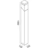 Image de Borne D'Extérieur Ges611 En Aluminium Finition Anthracite Avec Diffuseur Opale Raccord E27 Ip44 - Gealuce