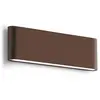 Image de Ges885C Applique D'Extérieur Double Émission En Aluminium Moulé Sous Pression Marron, Led 2X12W 3000K 1150Lm, Ip54, Non Dimmable - Gealuce