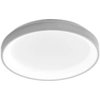 Image de Krizia - Plafonnier LED dimmable 30W 3000K - Lumière chaude 2600lm, diffuseur opale, cadre blanc satiné, d.27 cm, design moderne