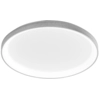 Image de Krizia - Plafonnier LED moderne dimmable 50W - 4100lm, lumière chaude 3000K, aluminium blanc satiné, diffuseur opale, d.45 cm