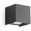 Image de Applique Murale Extérieure Ges1021 2X5W Led Cct Sélectionnable 3000K/4000K/5500K Ip65 Anthracite - Gealuce