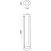 Image de Borne Led Intégrée Ges452C - Lampadaire Aluminium Anthracite, 13W 1200Lm 3000K, Ip65 - Gealuce