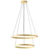 Image de Suspension Criseide S/2P Or Brossé - Led 60W 3000Lm 3000K Dimmable Double Émission Aluminium Et Silicone - Gealuce