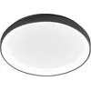 Image de Krizia - Plafonnier LED dimmable 38W 3000K - Lumière chaude 3300lm, diffuseur opale, cadre noir, d.27 cm, design moderne
