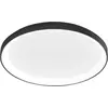 Image de Krizia - Plafonnier LED moderne dimmable 50W - 4100lm, lumière chaude 3000K, aluminium noir, diffuseur opale, d.45 cm