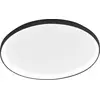 Image de Krizia - Plafonnier LED dimmable 80W - 5800lm, lumière chaude 3000K, diffuseur opale, aluminium noir, d. 70 cm, design moderne