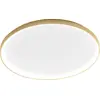 Image de Krizia - Plafonnier LED 80W dimmable, 5800lm, 3000K, diffuseur opale, aluminium or brossé, d70 cm, style moderne, IP20