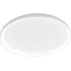 Image de Krizia - Plafonnier LED dimmable 80W - 6100lm, lumière naturelle 4000K, diffuseur opale, aluminium blanc satiné, d.70 cm